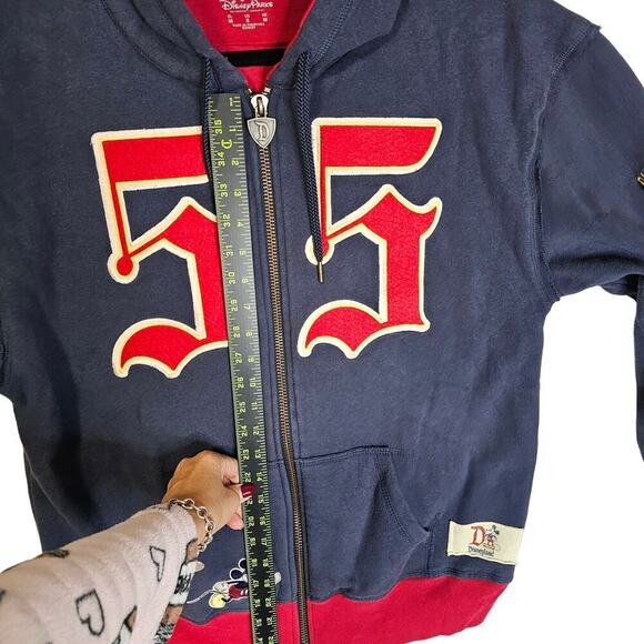 Vintage Disney 55 Sm Mickey Mouse Fully embroidered Full Zip Sweatshirt Hoodie - Picture 6 of 16